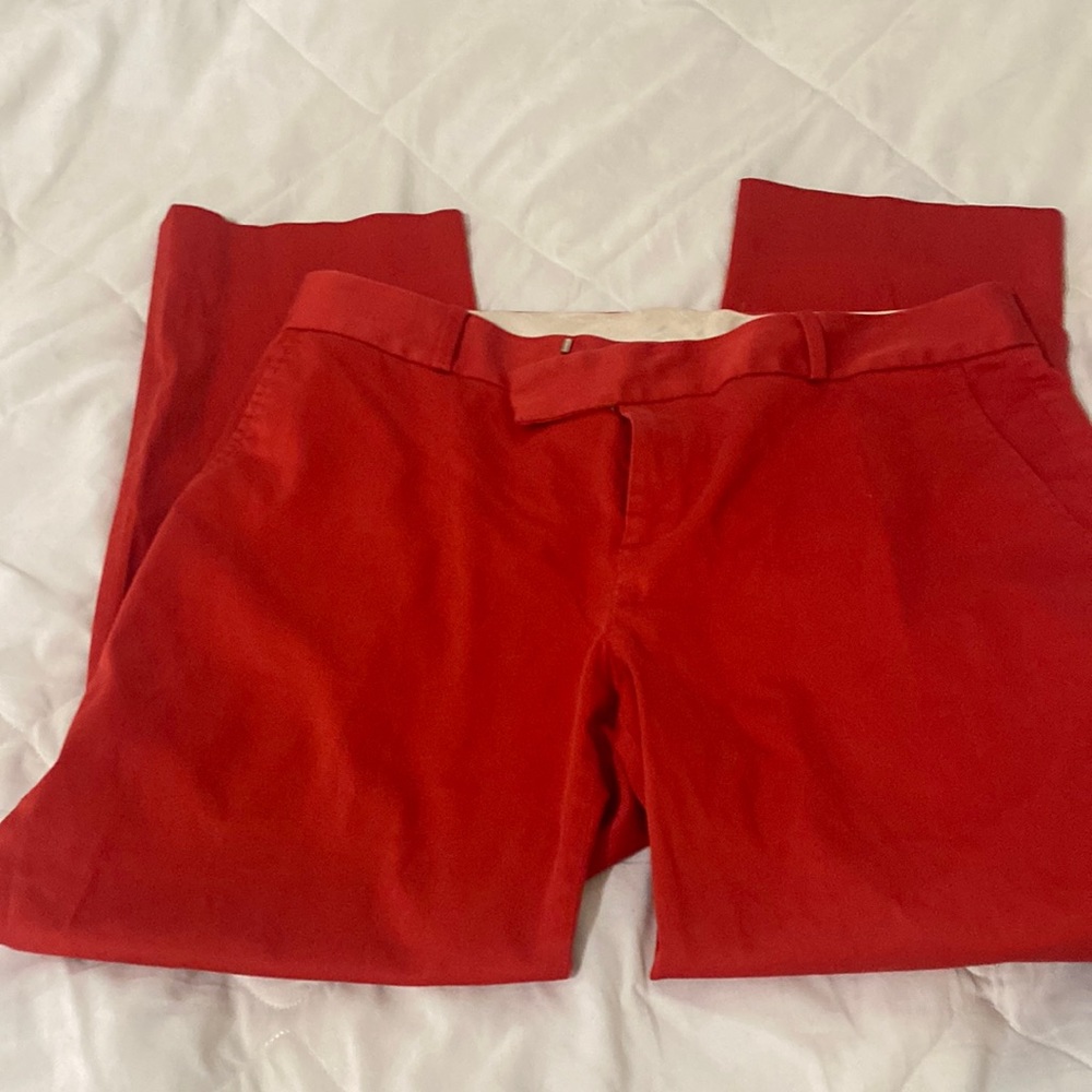 Banana Republic red cropped pants size 10